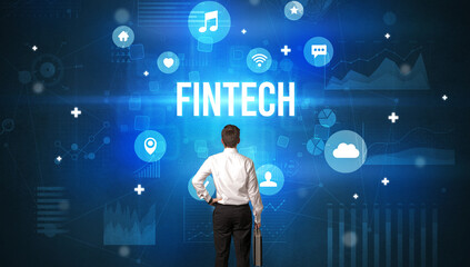 Rear view of a businessman