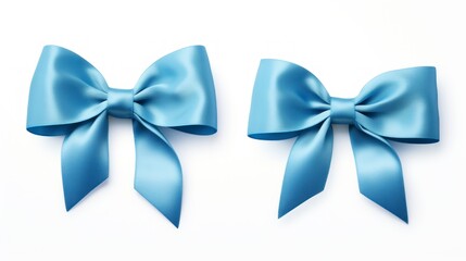 Blue Watercolor Ribbon Bow Collection AI Generated
