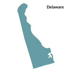 Delaware map. Map of Delaware map, USA map flag