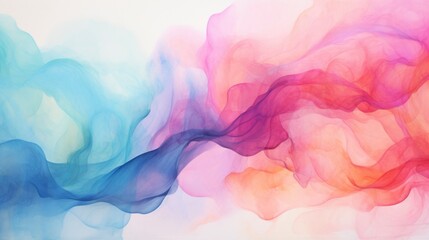 Fototapeta na wymiar Vibrant Watercolor Brush Strokes AI Generated