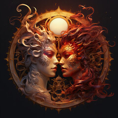 The astrological combination of sun conjunct chiron in zodiac sign gemini