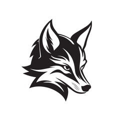 Obraz premium Fox in cartoon, doodle style. Isolated 2d vector illustration in logo, icon style, Eps 10, black and white. AI Generative