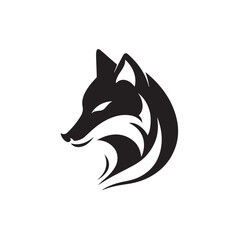 Fox in cartoon, doodle style. Isolated 2d vector illustration in logo, icon style, Eps 10, black and white. AI Generative