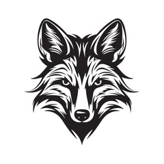 Obraz premium Fox in cartoon, doodle style. Isolated 2d vector illustration in logo, icon style, Eps 10, black and white. AI Generative