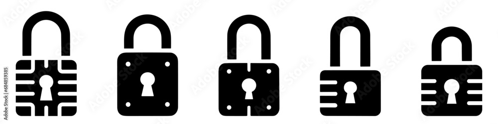 Canvas Prints lock icons set. padlock icon. safety symbol. private security icon.