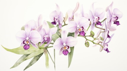 Naklejka na ściany i meble Watercolor Rendering of Shenzhen Nongke Orchid AI Generated