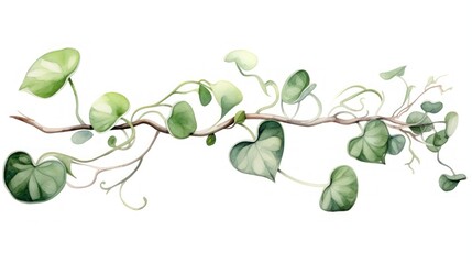 Watercolor Painting of Ceropegia Sandersonii AI Generated