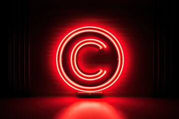 Neon light tube letter CO