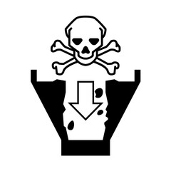 Danger Sign Open Pit Proceed With Caution