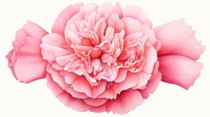 Intricate and Colorful Watercolor Carnation Petals AI Generated