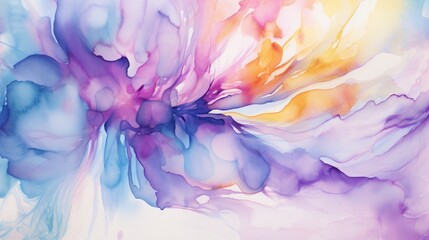 Fototapeta na wymiar Abstract Vibrant Watercolor Painting AI Generated