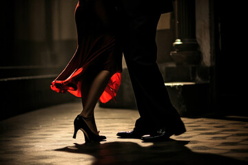 Man dancer dancing elegance couple passion romance people women performer tango male female dress - obrazy, fototapety, plakaty