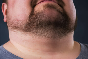 Obraz premium Male men mouth closeup care hair guy chin beard person skin beauty young face