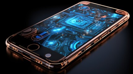 Smartphone with visible hardware. Technolog concept.