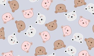 seamless pattern with bears