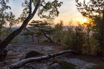 Sonnenuntergang auf dem Pfaffenstein