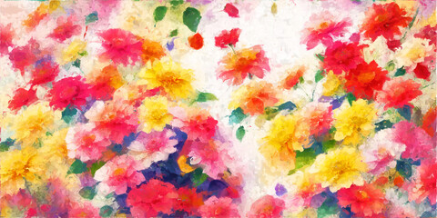 Beautiful abstract floral peony flower illustration