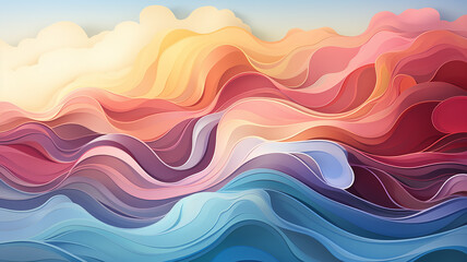 Obraz premium bright multicolored paints, gradient transition spectrum, abstract background mixing a swirl of colors