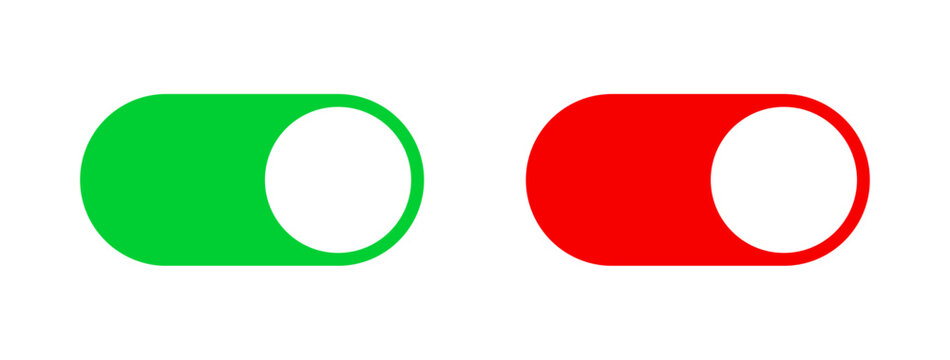 On and off toggle switch icons