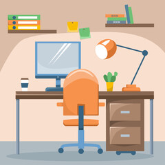 office interior workspace room career space