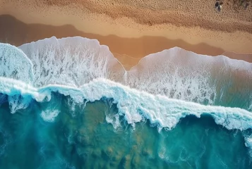 Foto op Plexiglas beautiful view of the beach from above. generative ai © LivroomStudio