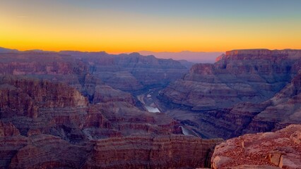 Fantastic sunset over the magnificent Grand Canyon - travel photography