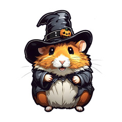 Hamster Halloween Sticker
