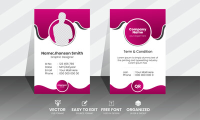 simple and minimal id card design.