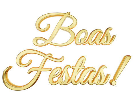 Texto de Boas Festas com fonte tipo script