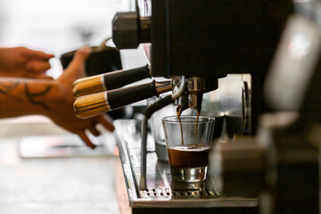 Pouring and Serving a Freshly Brewed Cup of Coffee