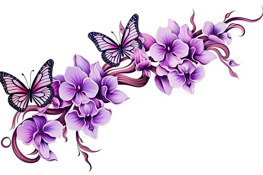 Orchid Purple Whimsy: A Delightful Butterfly's Dance