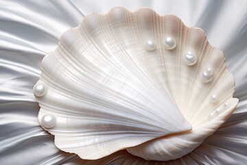 Smooth Seashell Texture and Pearl White Colors Merge in this Stunning Image
