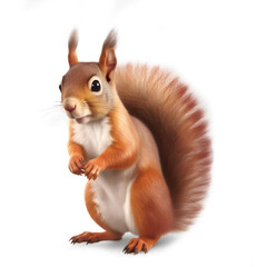 squirrel white background, Eurasian red squirrel