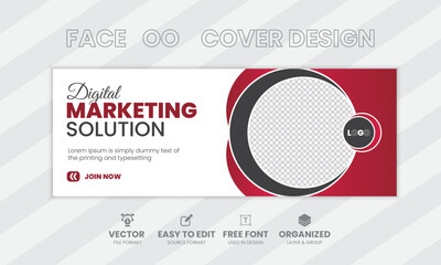 simple and minimal corporate facebook cover design.