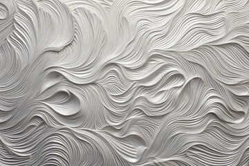 Silver Wave: Fragmented Artwork on Paper with Wavy Pattern
