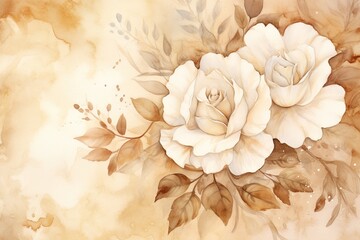 Tan Color Serenity: A Delicate Watercolor Background for Tranquil Inspirations