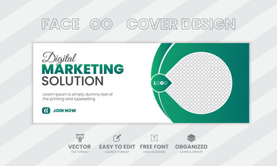 simple and minimal corporate facebook cover design.