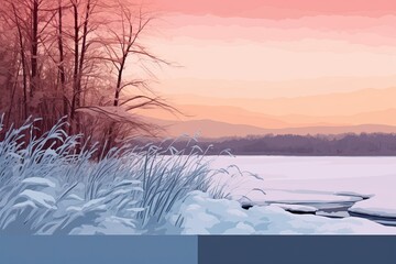 Colored Stylish Backdrop: The True Winter Color Palette Immersed in a Vibrant Digital Image