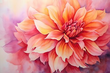 Vibrant Watercolor Canvas: Embracing Warm Colors for a Cozy Ambiance