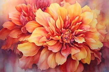 Vibrant Watercolor Canvas: Embracing Warmth in Artistry