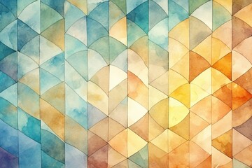 Water Colors Mosaic: Vintage Abstract Illustration