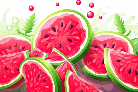 Refreshing Watermelon Pink: Sweet Summer Fruit Design Delight