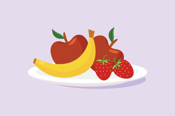 Nutrition Food. Food and health concept. Colored flat vector illustration isolated.