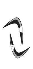 Boomerang Black and White