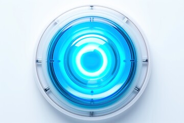 Abstract high tech button on white background