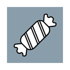 Christmas Candy Square Icon Vector Illustration. Christmas Icons. Use for Xmas, Decoration, Greeting Card Etc.