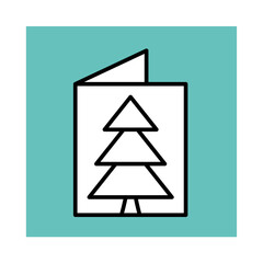 Greeting Card Square Icon Vector Illustration. Christmas Icons. Use for Xmas, Decoration, Greeting Card Etc.