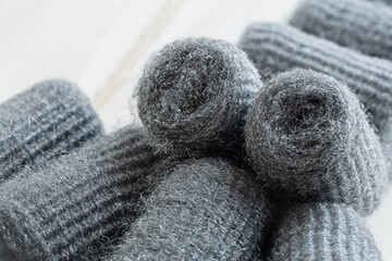 金属製のたわし　スチールウールたわし