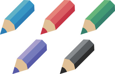 鉛筆エンピツのイラストセット