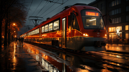 Fototapeta premium 3d realistic trains